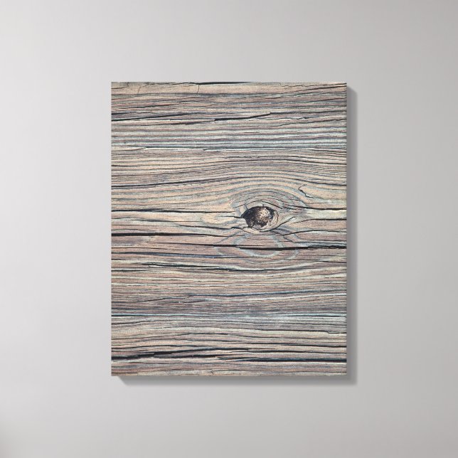 Vintage Weathered Wood Background - Old Wooden Canvas Print (Front)