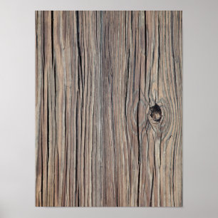 Vintage Weathered Wood Background - Old Wooden Poster