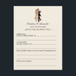 Vintage Wedding Ad Lib Cards Advice 1920's Theme<br><div class="desc">Looking for a fun alternative to your wedding guestbook? Give out these Wedding Ad Lib cards to your guests for them to fill in! Advice for the newly weds... .always remember to... never forget to... the secret for a long and happy marriage is... Expect some profound, sincere and hilarious results!...</div>