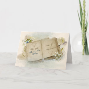 Vintage Wedding Album Congratulations Card