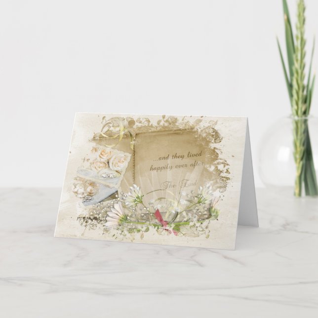 Vintage Wedding Album Congratulations Card (Front)