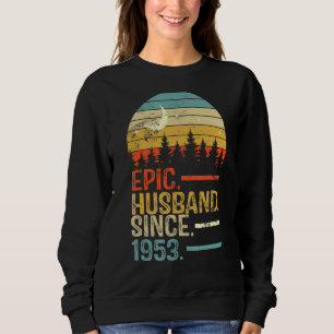 Vintage Wedding Anniversary Best Husband Since 195 Sweatshirt