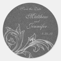 Vintage Wedding Announcement Save the Date Sticker