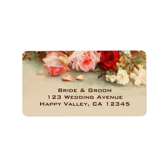Vintage Wedding, Antique Rose Flowers Floral Art