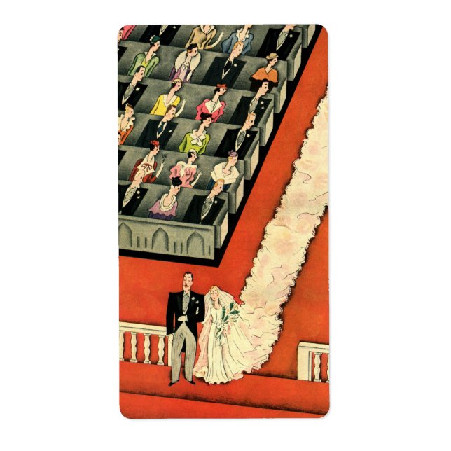 Vintage Wedding, Art Deco Bride and Groom Newlywed (Front)