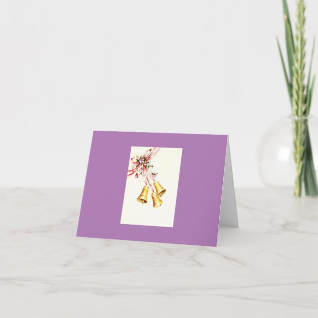 Vintage Wedding Bells Thank You Card (Front)