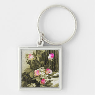 Vintage Wedding Bouquet Keychain