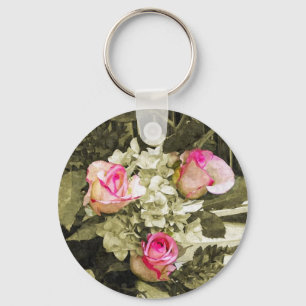 Vintage Wedding Bouquet Keychain