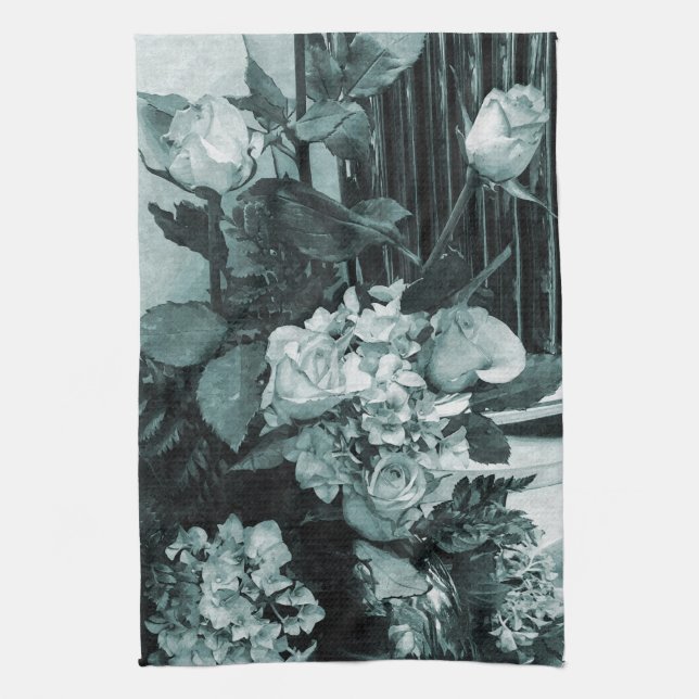 Vintage Wedding Bouquet Kitchen Towel (Vertical)