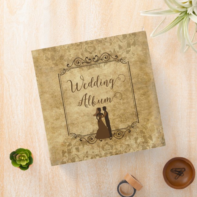 Vintage wedding Bride Groom Wedding album Binder (In Situ)