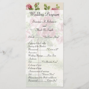 Vintage Wedding Ceremony Program