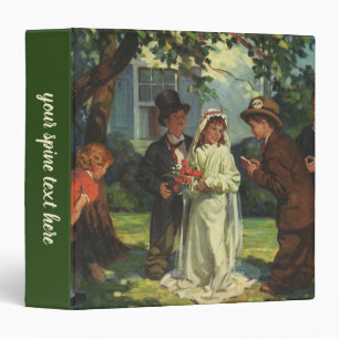 Vintage Wedding, Children Pretend Bride and Groom Binder