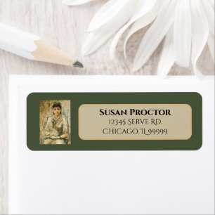 Vintage Wedding Day Bride in Veil Return Address