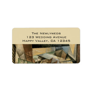 Vintage Wedding, Earth Tones Colours, Cubism Art Label
