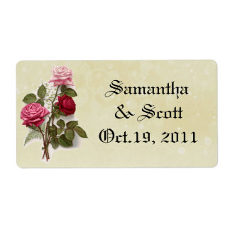 Vintage Wedding Favour Labels