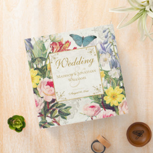 Vintage Wedding Floral Bouquet Binder