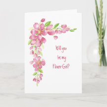 Vintage Wedding Flower Girl Cherry Blossom Pink