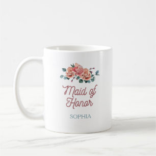 Vintage Wedding Flowers Maid of Honour Coffee Mug