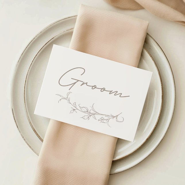 Vintage Wedding Groom Reserved Seating Card (Creator Uploaded)