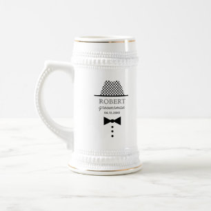 Vintage Wedding Groomsman Beer Stein