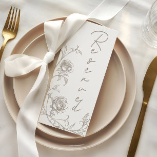 Vintage Wedding Guest Reserved Seating Card