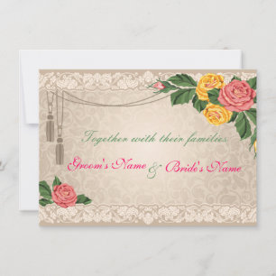 Vintage wedding invitation