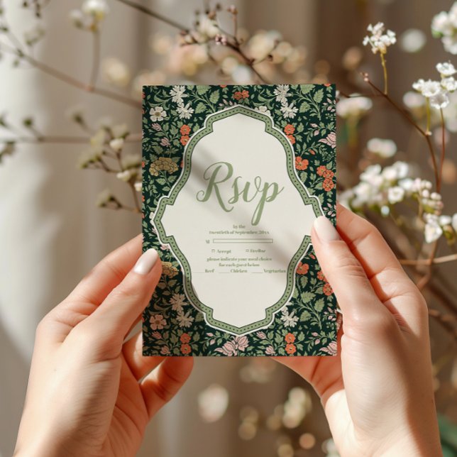 Vintage Wedding Invitation William Morris (Créateur téléchargé)