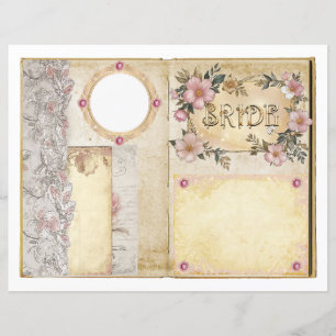 Vintage Wedding Junk Journal Scrapbook Page 5 & 6