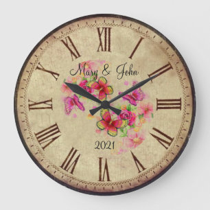 Vintage wedding large clock