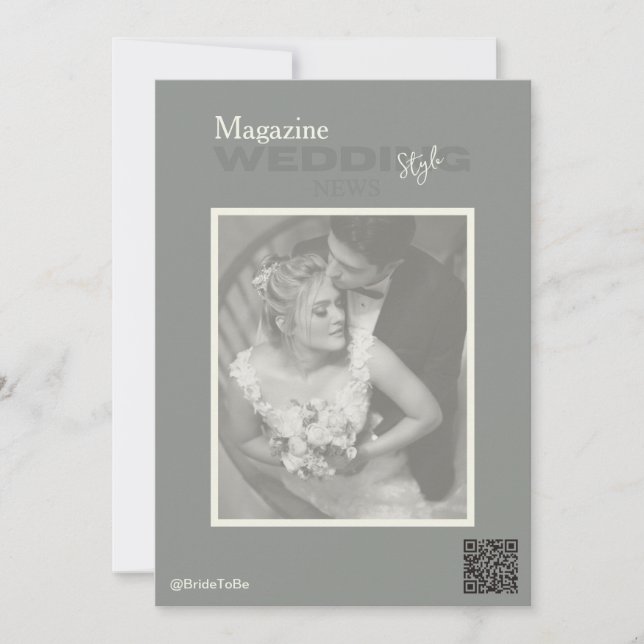 Vintage Wedding magazine  Invitation (Front)