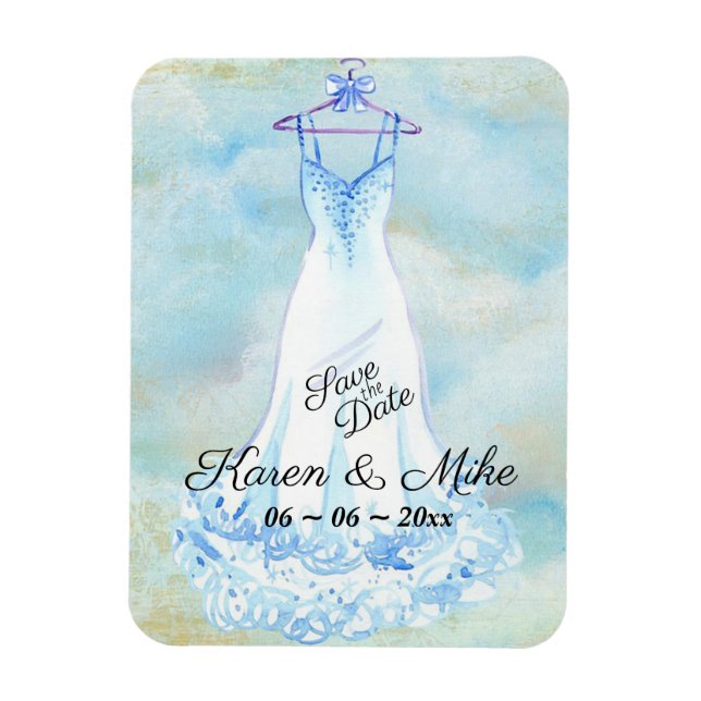 Vintage Wedding Magnet (Vertical)