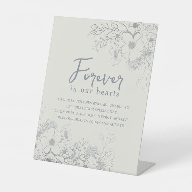 Vintage Wedding Memorial Pedestal Sign (Front)