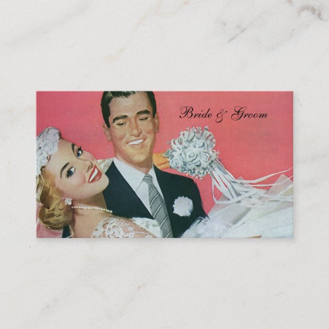 Vintage Wedding Newlyweds, Groom Carrying Bride Enclosure Card (Front)