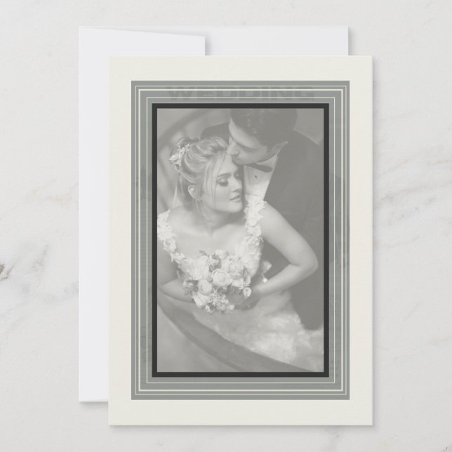 Vintage Wedding newspaper  Invitation (Front)