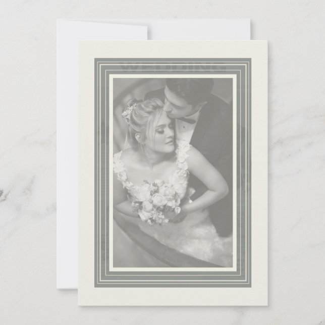 Vintage Wedding newspaper  Invitation (Front)
