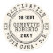 Vintage Wedding Passport Stamp EDITABLE Sticker