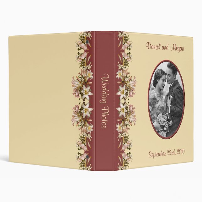 Vintage Wedding Photo Album Binder (Background)