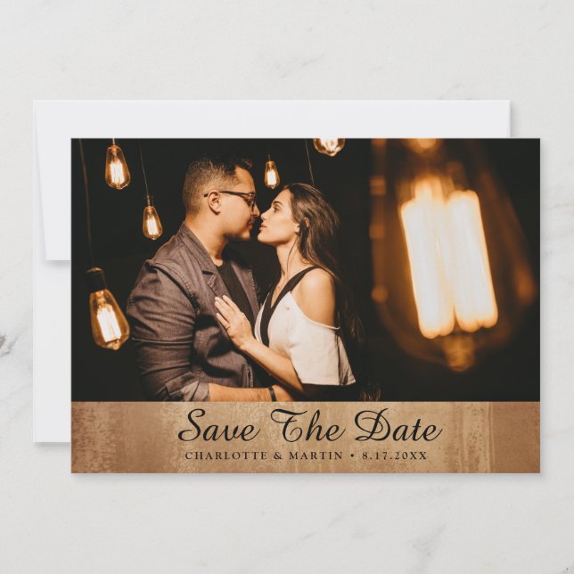 Vintage Wedding Photo Save The Date Cards (Front)