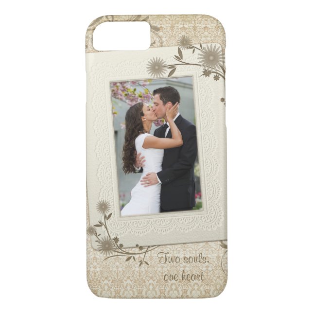 Vintage Wedding Photo Template Case-Mate iPhone Case (Back)