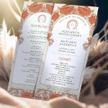 Vintage Wedding Program Art Nouveau by Mucha<br><div class="desc">Introducing the editable Vintage Chrysanthemum Wedding Program by Alphonse Mucha, now available on Zazzle! This elegant program is the perfect way to guide your guests through your special day. The Vintage Wedding Program features a beautiful Art Nouveau design by the legendary Alphonse Mucha. The design's soft colours and intricate details...</div>
