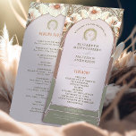 Vintage Wedding Program Art Nouveau by Mucha<br><div class="desc">Introducing the editable Vintage Wedding Program by Alphonse Mucha, now available on Zazzle! This elegant program is the perfect way to guide your guests through your special day. The Vintage Wedding Program features a beautiful Art Nouveau design by the legendary Alphonse Mucha. The design's soft colours and intricate details are...</div>