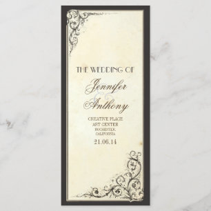vintage wedding programs