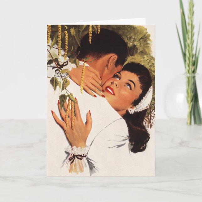 Vintage Wedding Proposal, Love and Romance Card (Front)