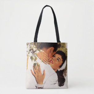 Vintage Wedding Proposal, Love and Romance Tote Bag