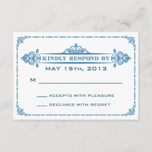 Vintage Wedding R.S.V.P. Card