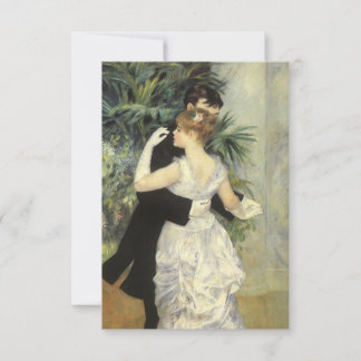 Vintage Wedding Response Card, City Dance, Renoir