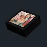 Vintage Wedding, Retro Bride and Groom Newlyweds Gift Box<br><div class="desc">Vintage illustration love and romance design featuring a bride in her wedding gown and the groom in his tuxedo. The happy newlywed couple is surrounded by beautiful pink and white floral garden flowers.</div>