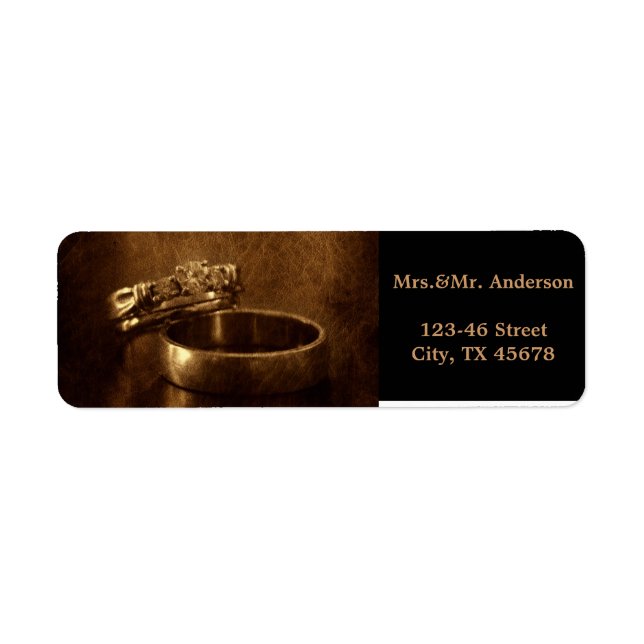 vintage wedding rings rustic engagement party (Front)