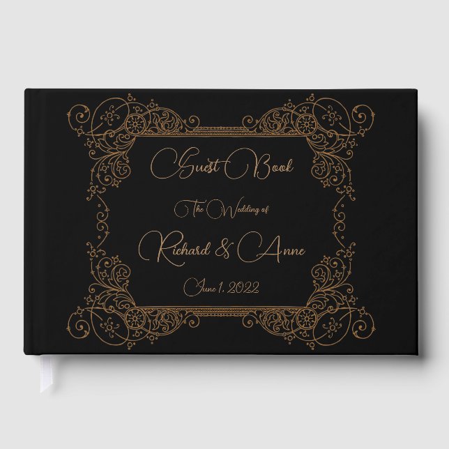 Vintage Wedding Romantic Steampunk Fairytale Guest Book (Front)