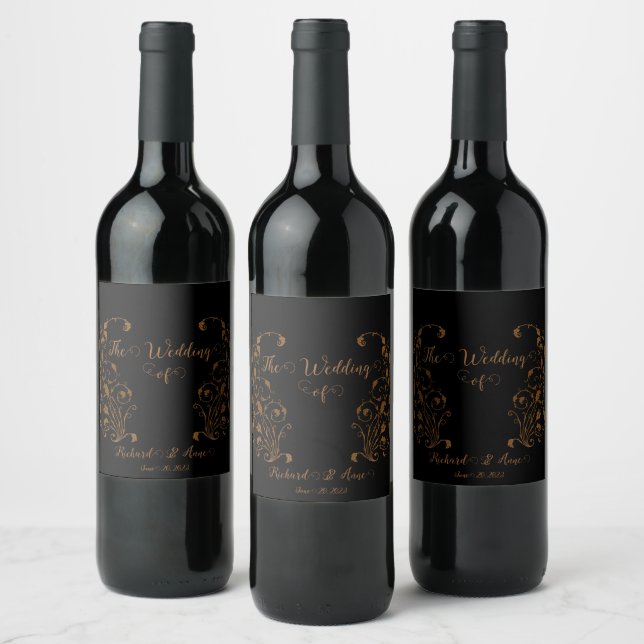 Vintage Wedding Romantic Steampunk Fairytale  Wine Label (Bottles)